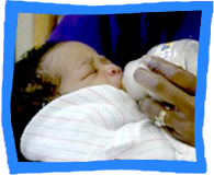 Baby bottlefeeding